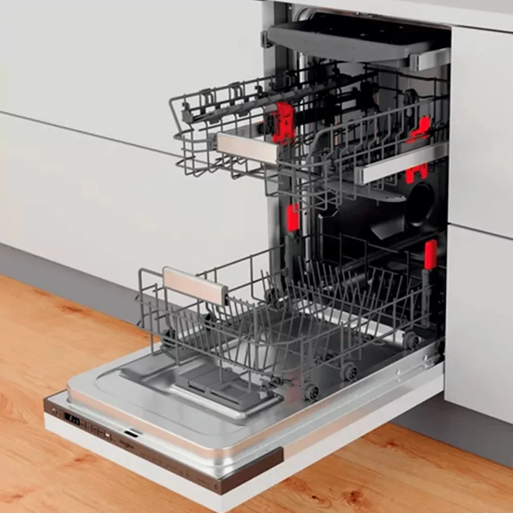 Вбудована посудомийна машина Whirlpool, 10 комплектів, клас енергоефективності A+++, 45 см, з дисплеєм, інверторним мотором, треті