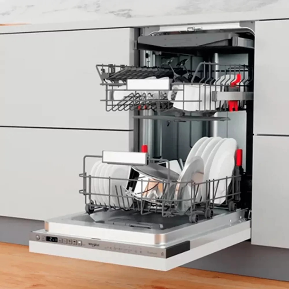 Вбудована посудомийна машина Whirlpool, 10 комплектів, клас енергоефективності A+++, 45 см, з дисплеєм, інверторним мотором, треті