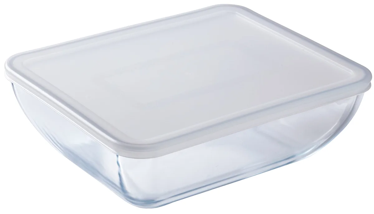Форма з кришкою Pyrex боросилікатне скло 25х20 см прозора