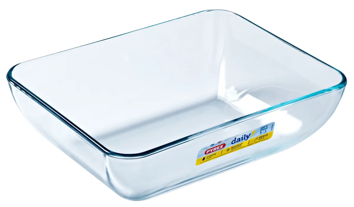 Форма з кришкою Pyrex боросилікатне скло 25х20 см прозора
