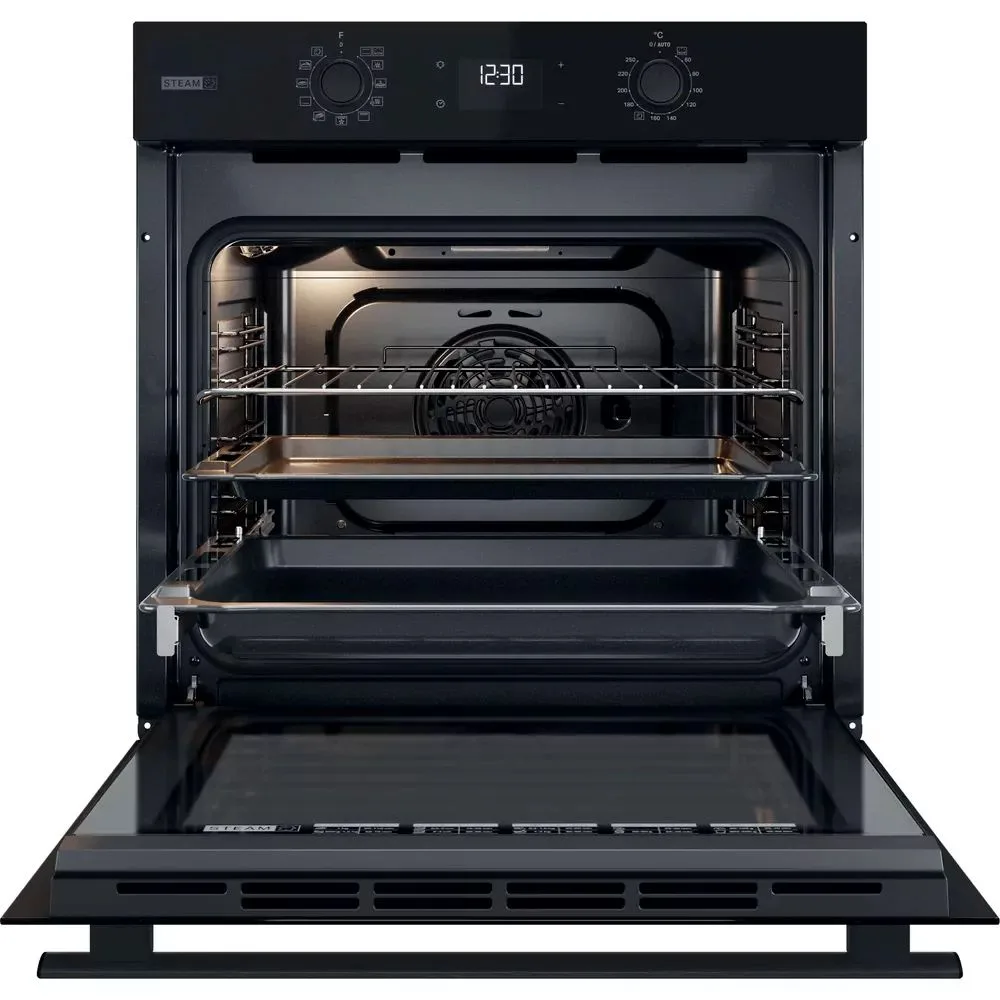 Духова шафа Whirlpool електрична 71л чорна конвекція телескопічні напрямні пара A+