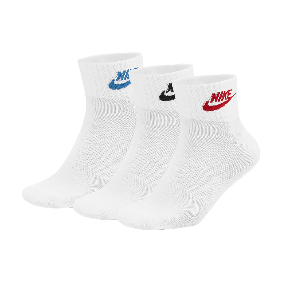 Шкарпетки Nike поліестер 38-42 білий мультиколор 3 пари