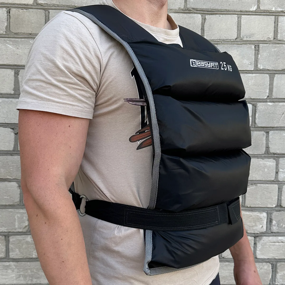 Жилет обтяжувальний EasyFit Oxford 25 кг Чорний