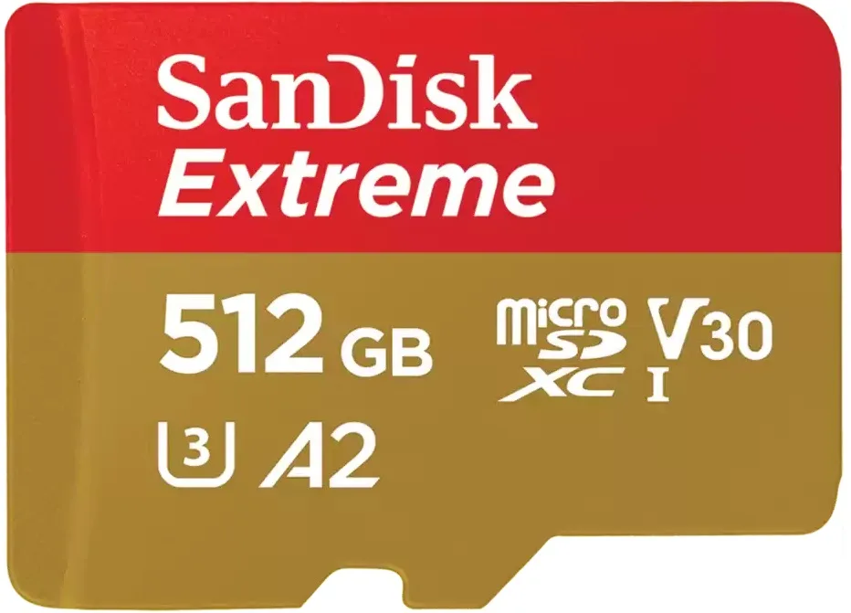 Карта пам'яті SanDisk microSD  512GB C10 UHS-I U3 R190/W130MB/s Extreme V30