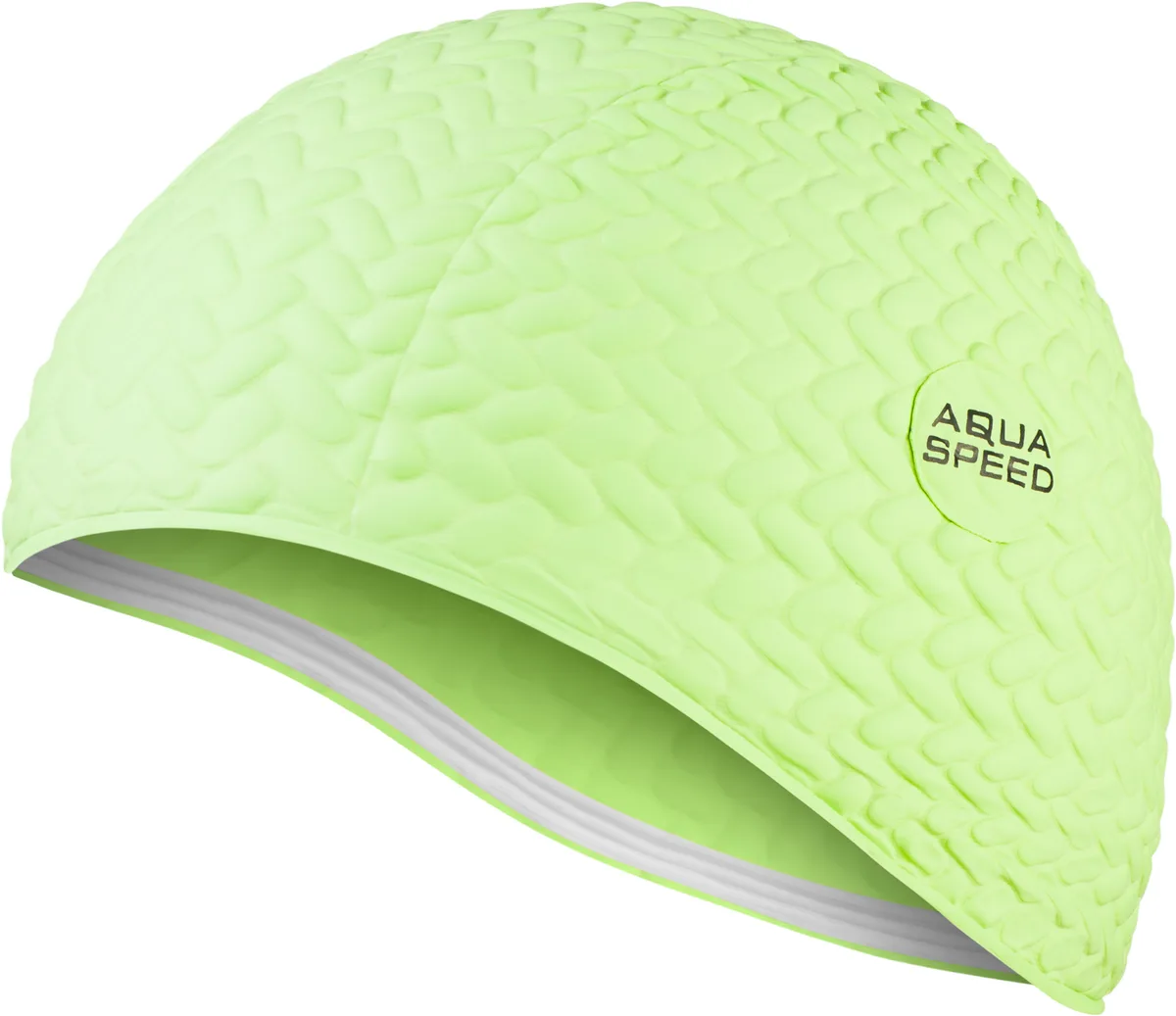 Шапка для плавання Aqua Speed латекс OSFM пастельно-зелена жінки
