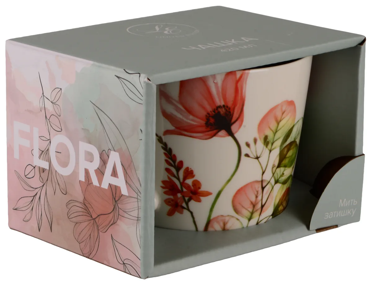 Чашка Limited Edition порцеляновая 420 мл белая с рисунком.