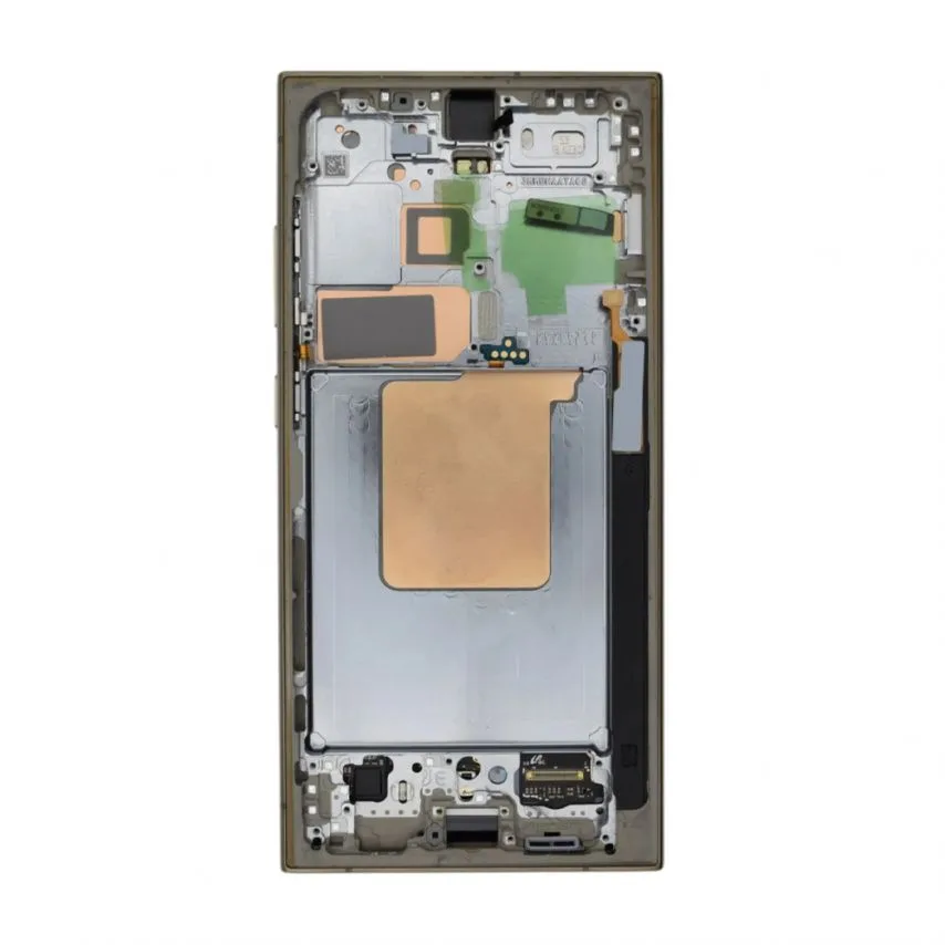 Дисплей Samsung LCD 6,8 дюйма з тачскріном і рамкою золотий Service Original