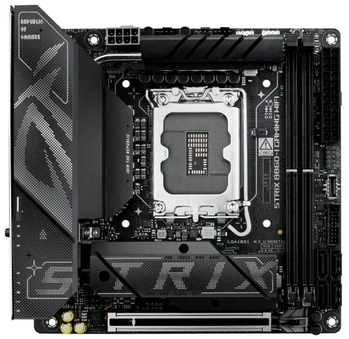 Материнская плата ASUS ROG STRIX B860-I GAMING WIFI s1851 B860 2xDDR5 M.2 DP HDMI USB Type-C Wi-Fi BT mITX