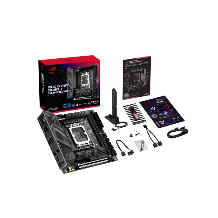 Материнская плата ASUS ROG STRIX B860-I GAMING WIFI s1851 B860 2xDDR5 M.2 DP HDMI USB Type-C Wi-Fi BT mITX