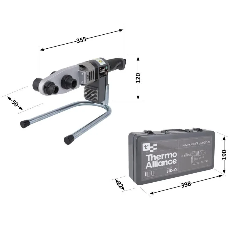 Паяльник автоматичний Thermo Alliance STD-101 600 Вт для пластикових труб 20-32 мм