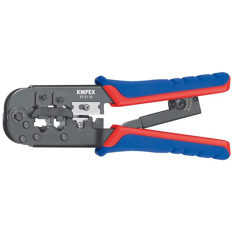 Обжимний інструмент KNIPEX багатофункціональний 190 мм для RJ11 RJ45