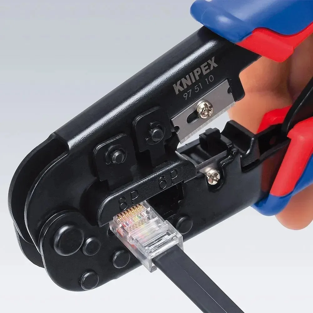 Обжимний інструмент KNIPEX багатофункціональний 190 мм для RJ11 RJ45
