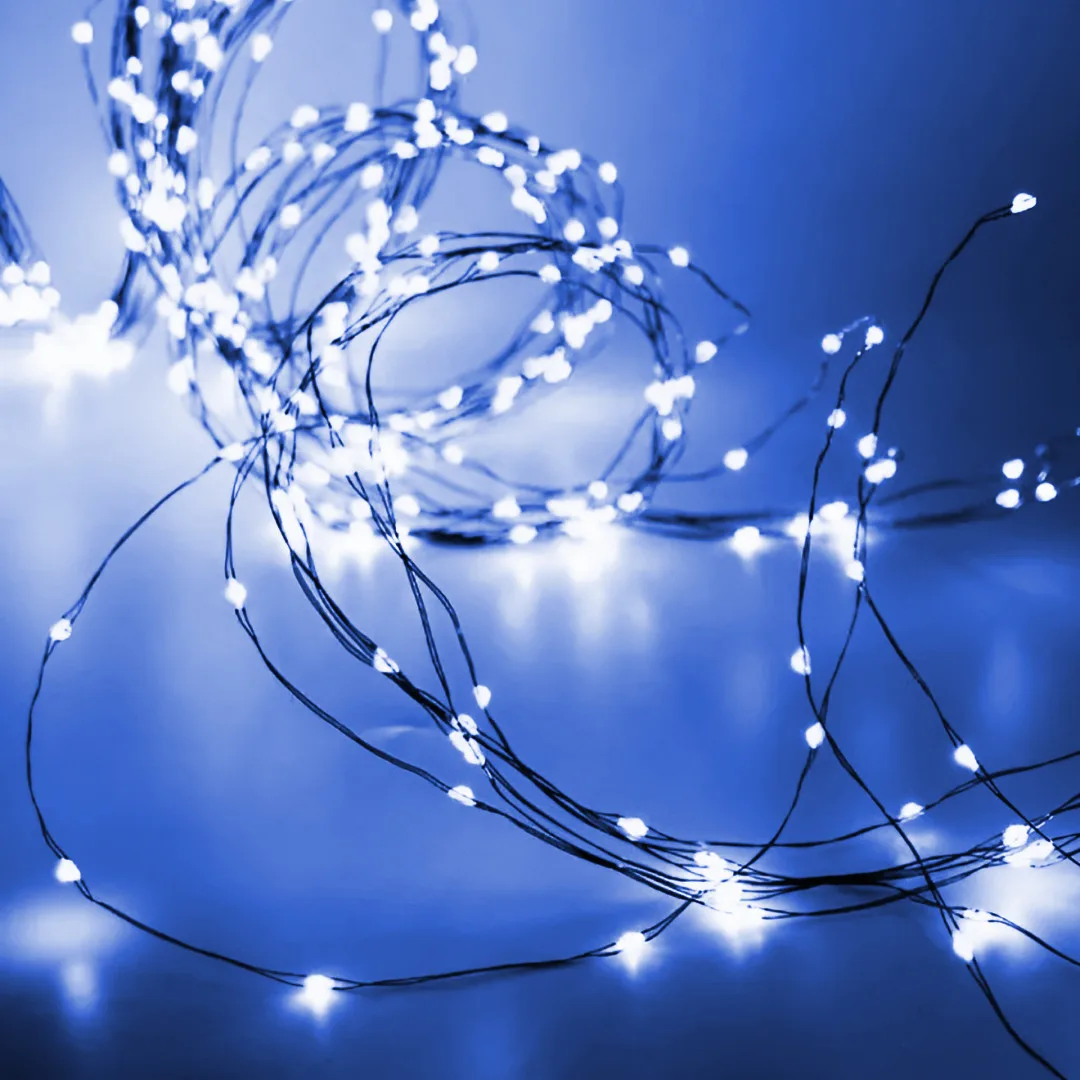 Светодиодная гирлянда 2м 200LED Конский хвост Синяя