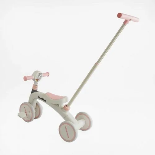 Велосипед 3-х кольоровий Best Trike для дітей з батьківською ручкою та регульованими колесами 8 та 6 дюймів.