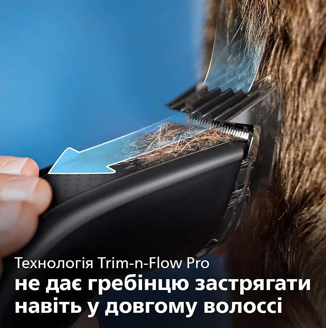 Электрическая стрижка волос Philips Series 7000, аккумуляторная, с роторным мотором, 3 насадки, в комплекте кейс, ножницы и расческа