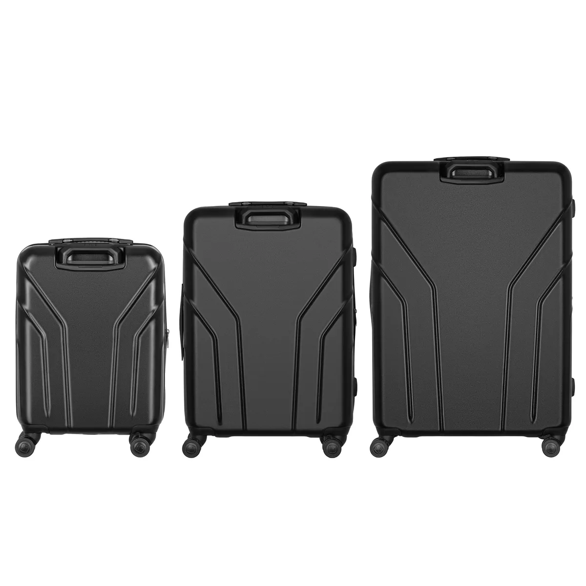 Набір валіз Wenger Amplix Hardside, полікарбонат, (S+M+L), TSA, 4 колеса, EXP, чорний
