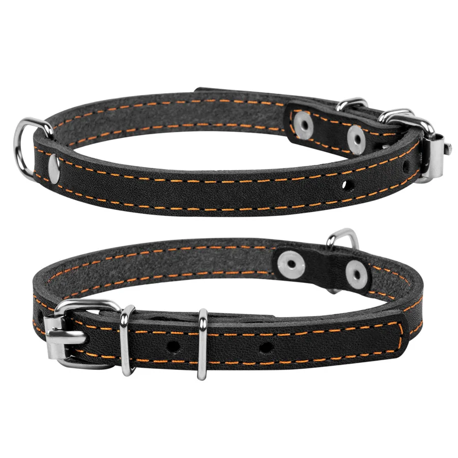 Нашийник CoLLaR чорний шкіряний 20 мм S 32-40 см
