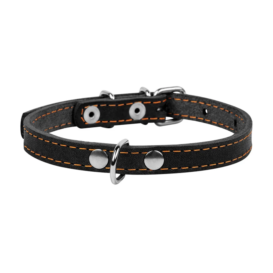 Нашийник CoLLaR чорний шкіряний 20 мм S 32-40 см