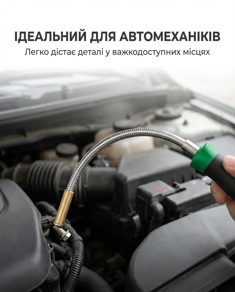 Магніт гнучкий 410 мм зелений для знімачів Toptul