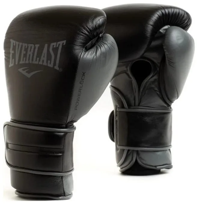 Боксерські рукавиці Everlast шкіра 14 унцій чорні унісекс