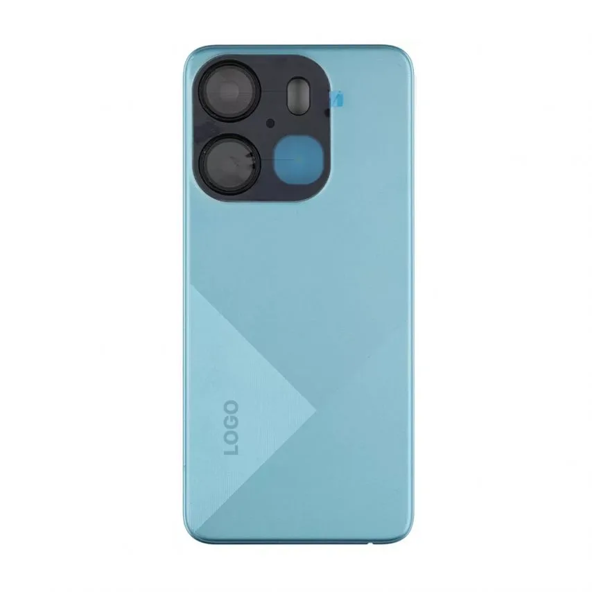 Задняя крышка Tecno High Quality 4G со стеклом камеры 2023 синяя.