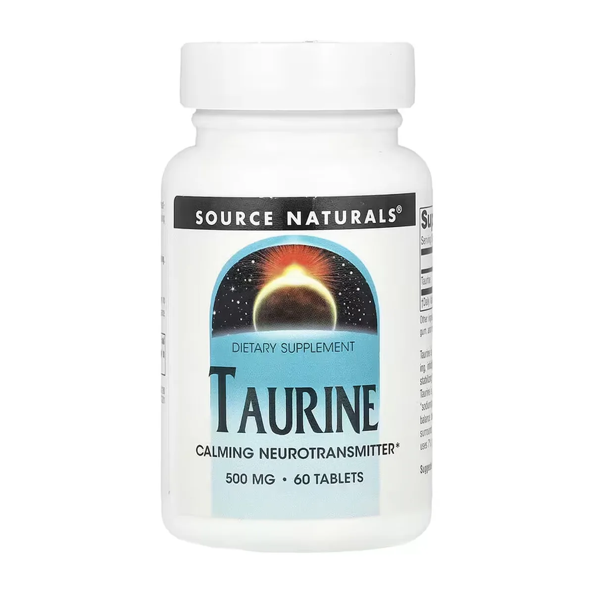 Таурин 500 мг Source Naturals 60 табл Кристалічна амінокислота