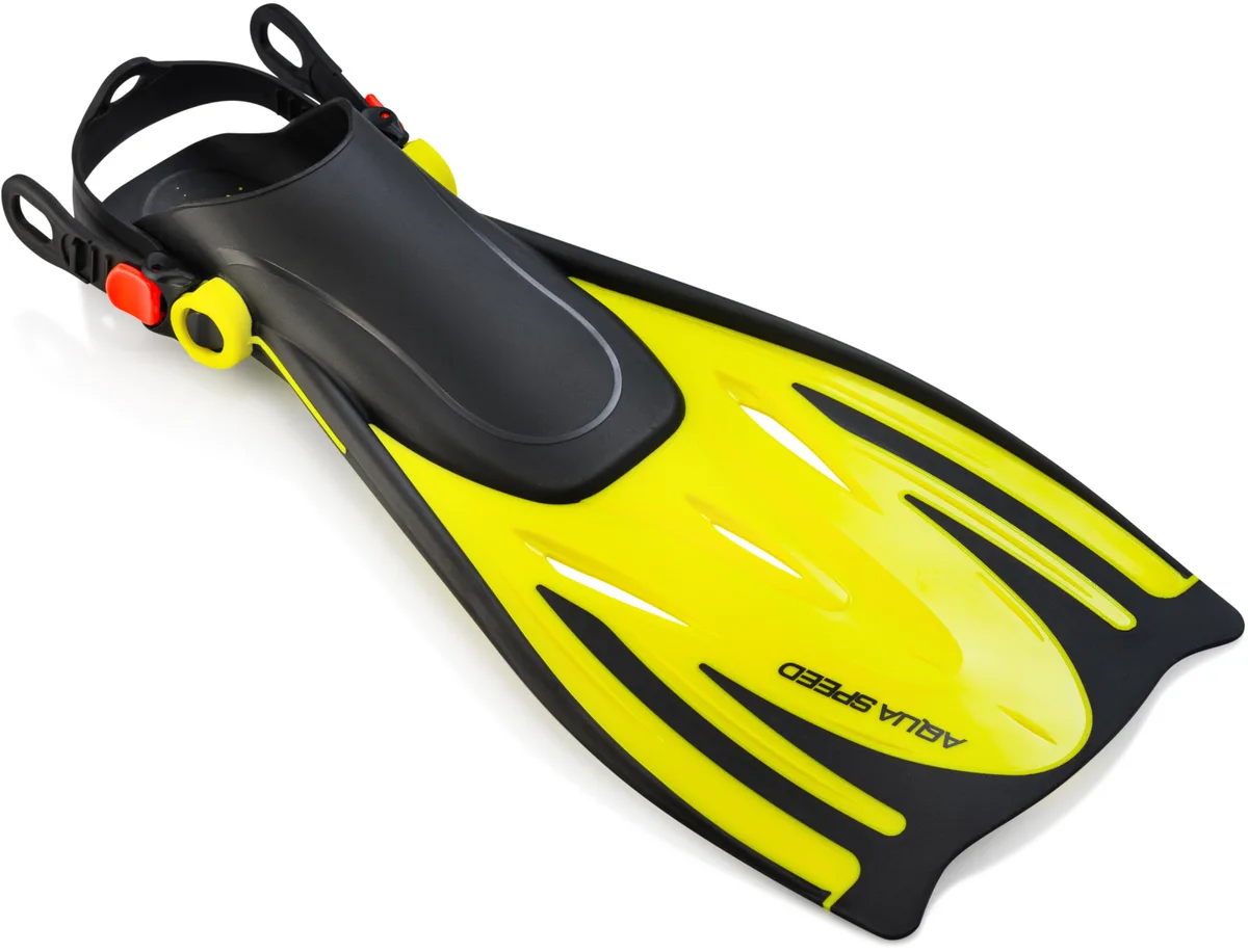 Ласты Aqua Speed резиновые 38-41 черные желтые унисекс