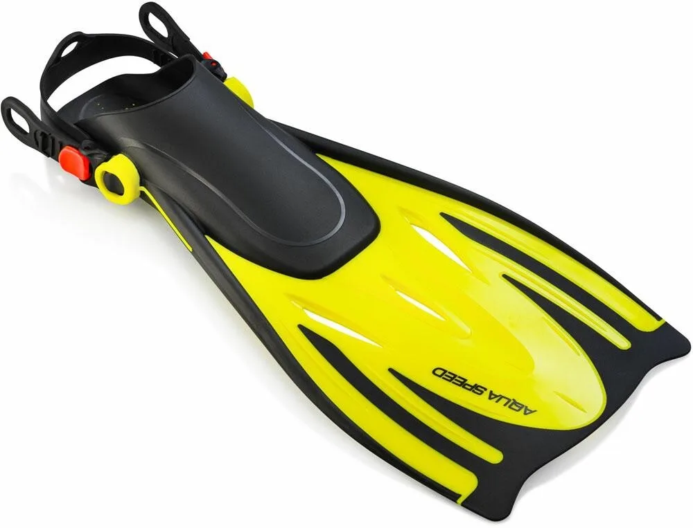 Ласты Aqua Speed резиновые 38-41 черные желтые унисекс