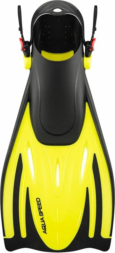 Ласты Aqua Speed резиновые 38-41 черные желтые унисекс
