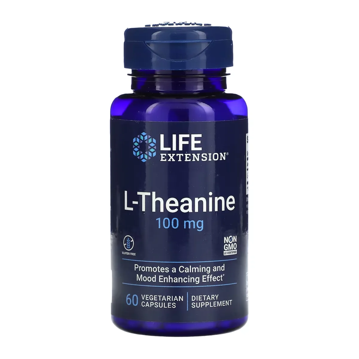 L-Theanine Life Extension 100 мг 60 капсул без ГМО без глютена