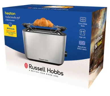 Тостер Russell Hobbs Нержавіюча сталь 28,4х18,85х17,4 см Чорний 2Slice