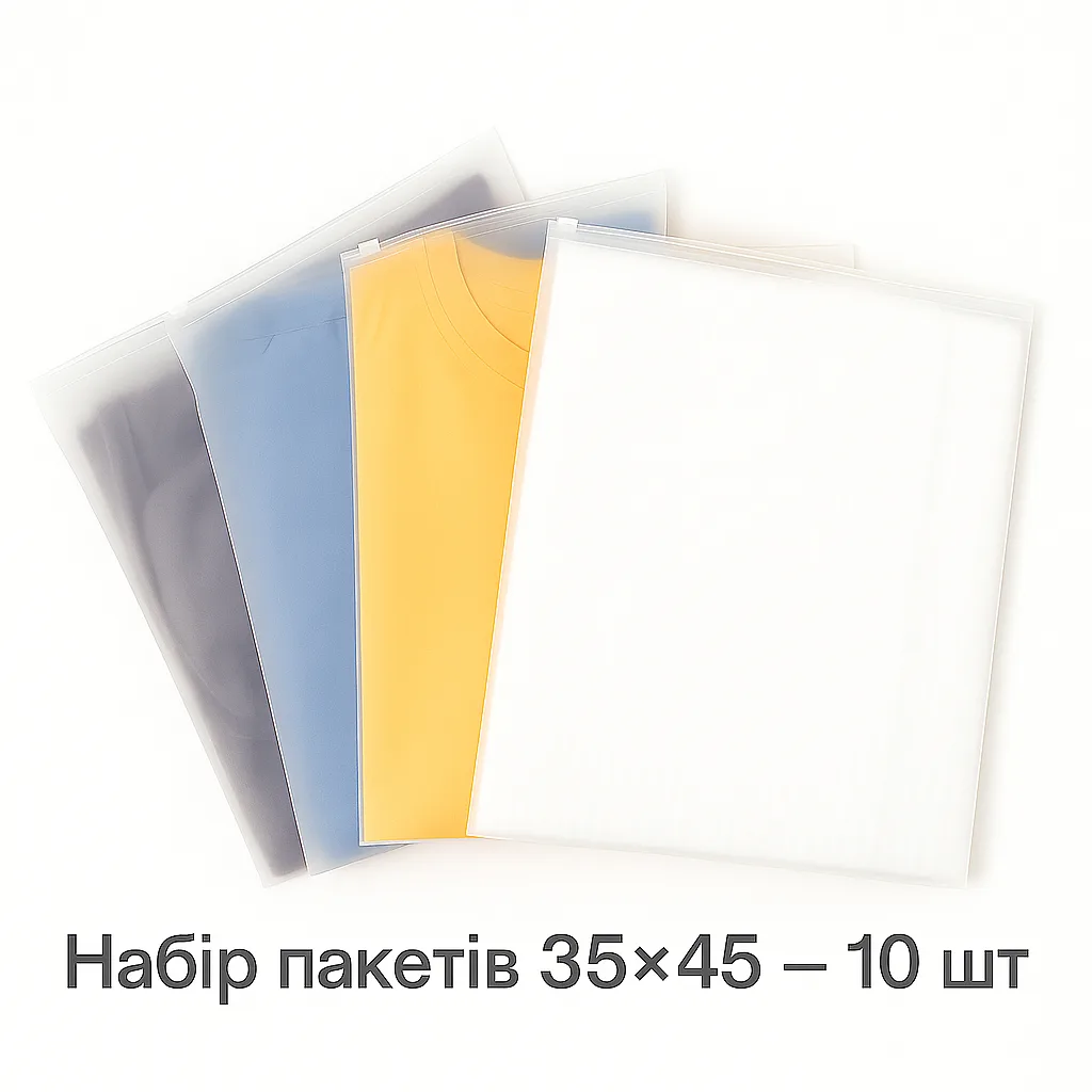 Набір пакетів для зберігання 35х45 см LoveYouHome поліетилен матовий 10 шт