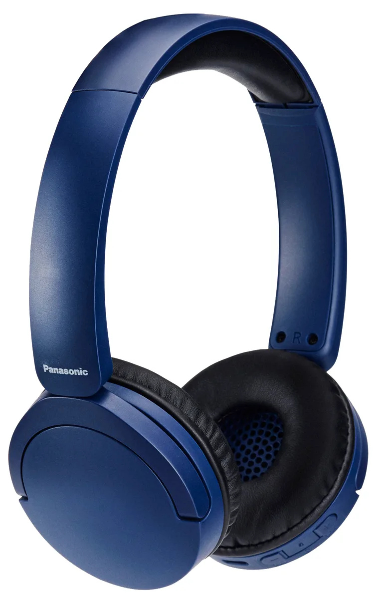 Наушники Panasonic беспроводные накладные синие пластиковые для спорта 140 г.