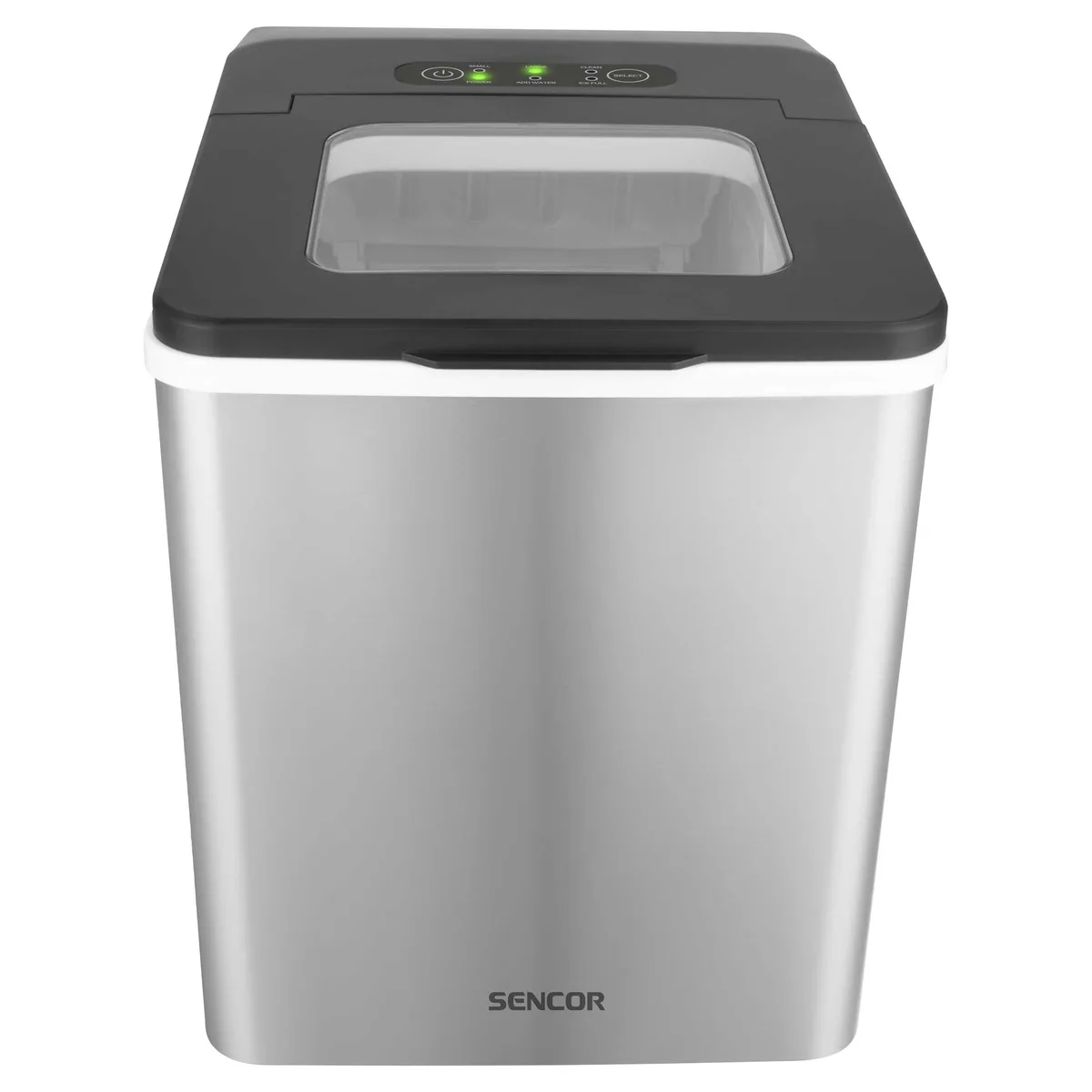 Льодогенератор побутовий Sencor SIM3400SS, 150 Вт, 12 кг/добу, об'єм 1.8л, приготування за 7 хв, 2 розміри льоду, сірий