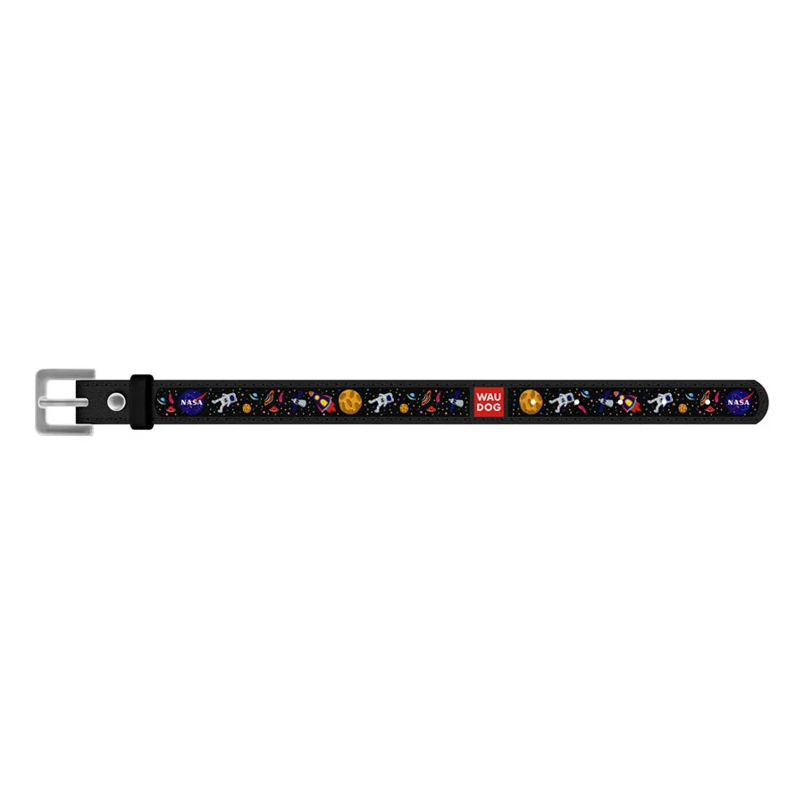 Браслет WAUDOG Design NASA 15 мм шкіра чорний S 18-20 см