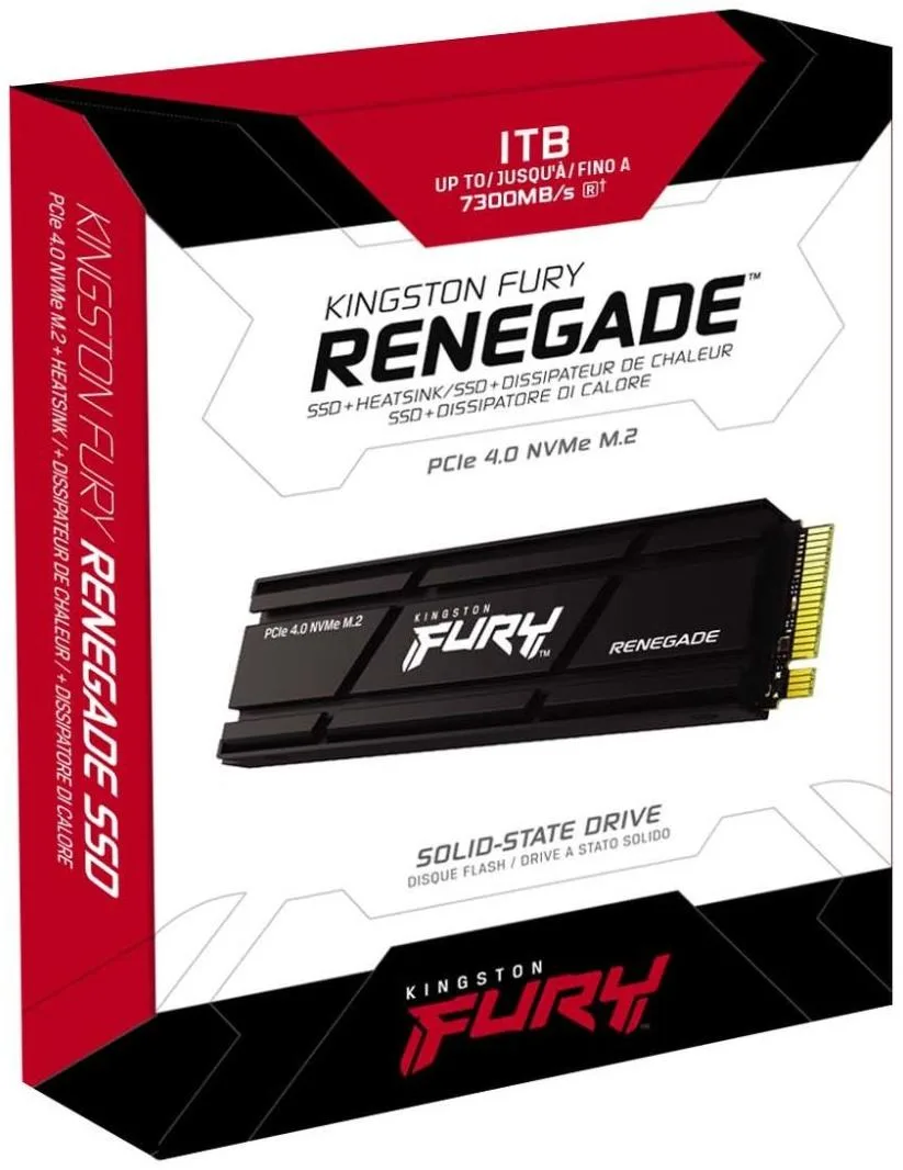 Накопичувач SSD Kingston M.2 1TB PCIe 4.0 FURY Renegade + радіатор