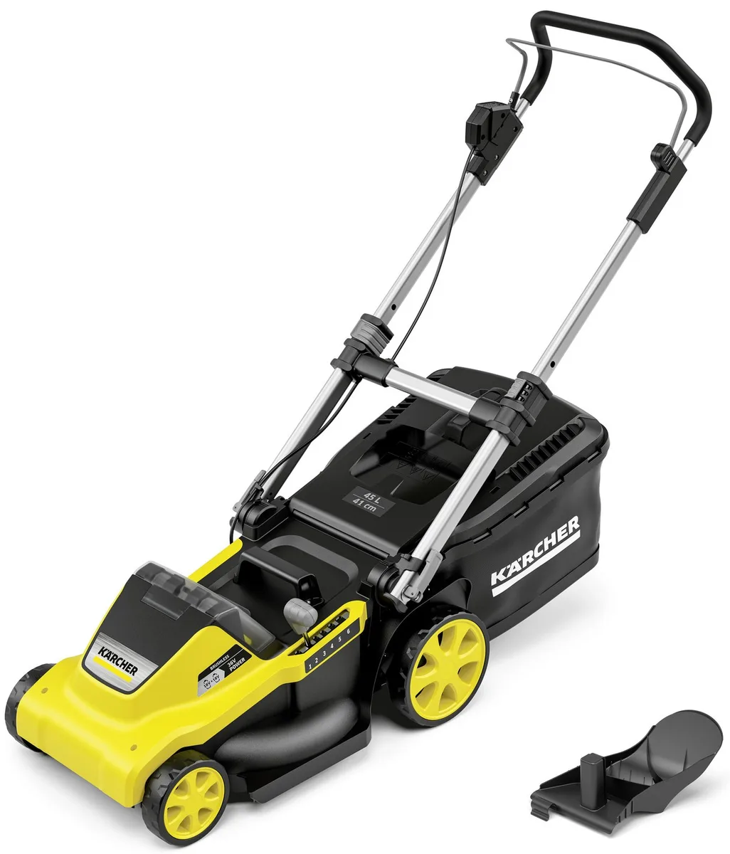 Акумуляторна газонокосарка Karcher LMO 5-18 Dual 18В, ширина скошування 41 см, висота скошування 25-70 мм, без батареї та зарядног