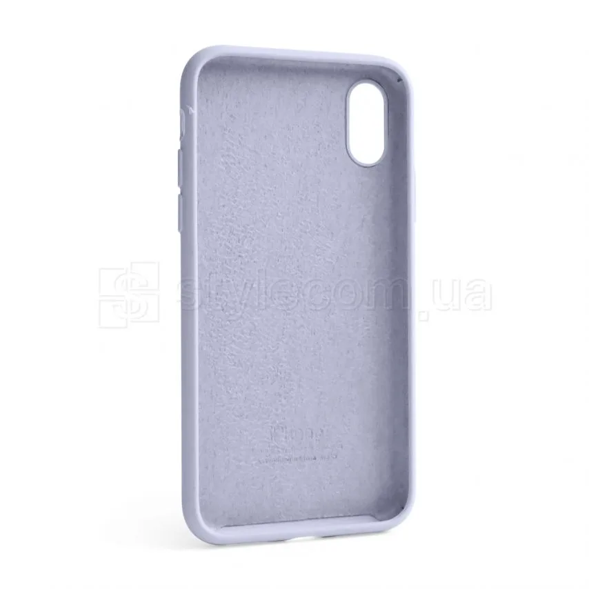 Чохол силіконовий для смартфонів Full Silicone Case  для iPhone X Xs лавандовий