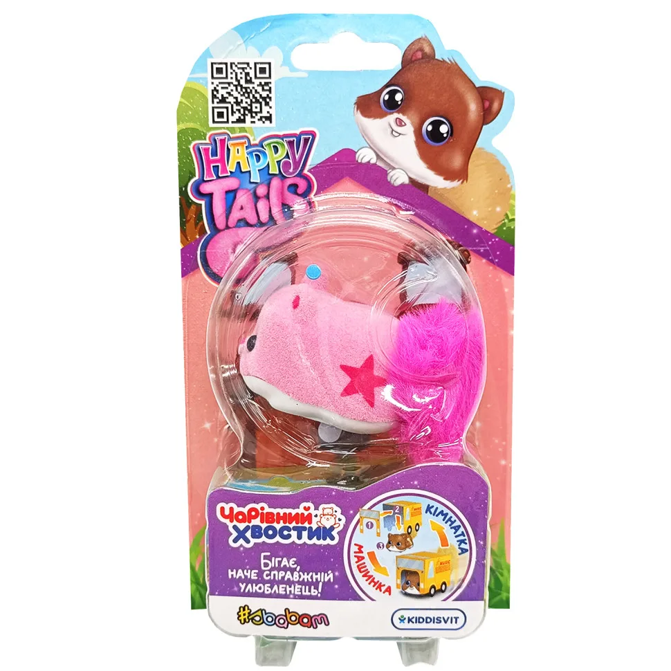 Інтерактивна іграшка Happy Tails пухнастик 17х9,5х5 см комбінований різні кольори