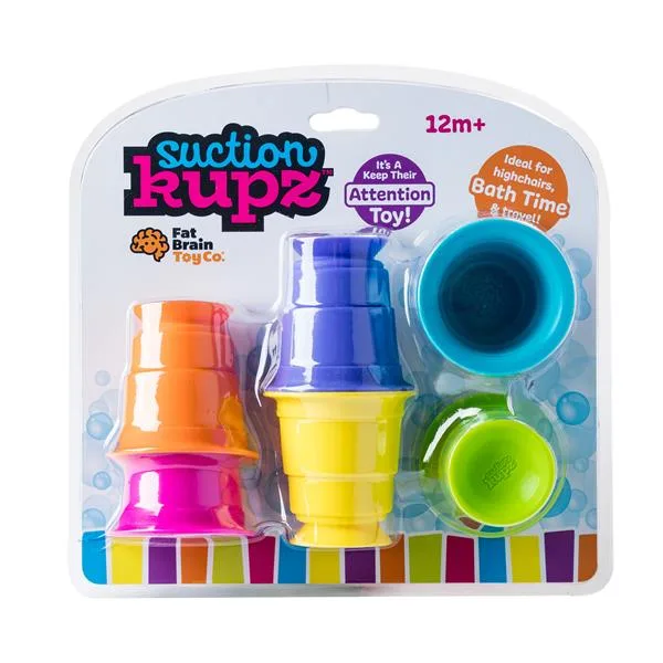Тактильная игрушка Fat Brain Toys силиконовые чашки 6 шт разноцветные