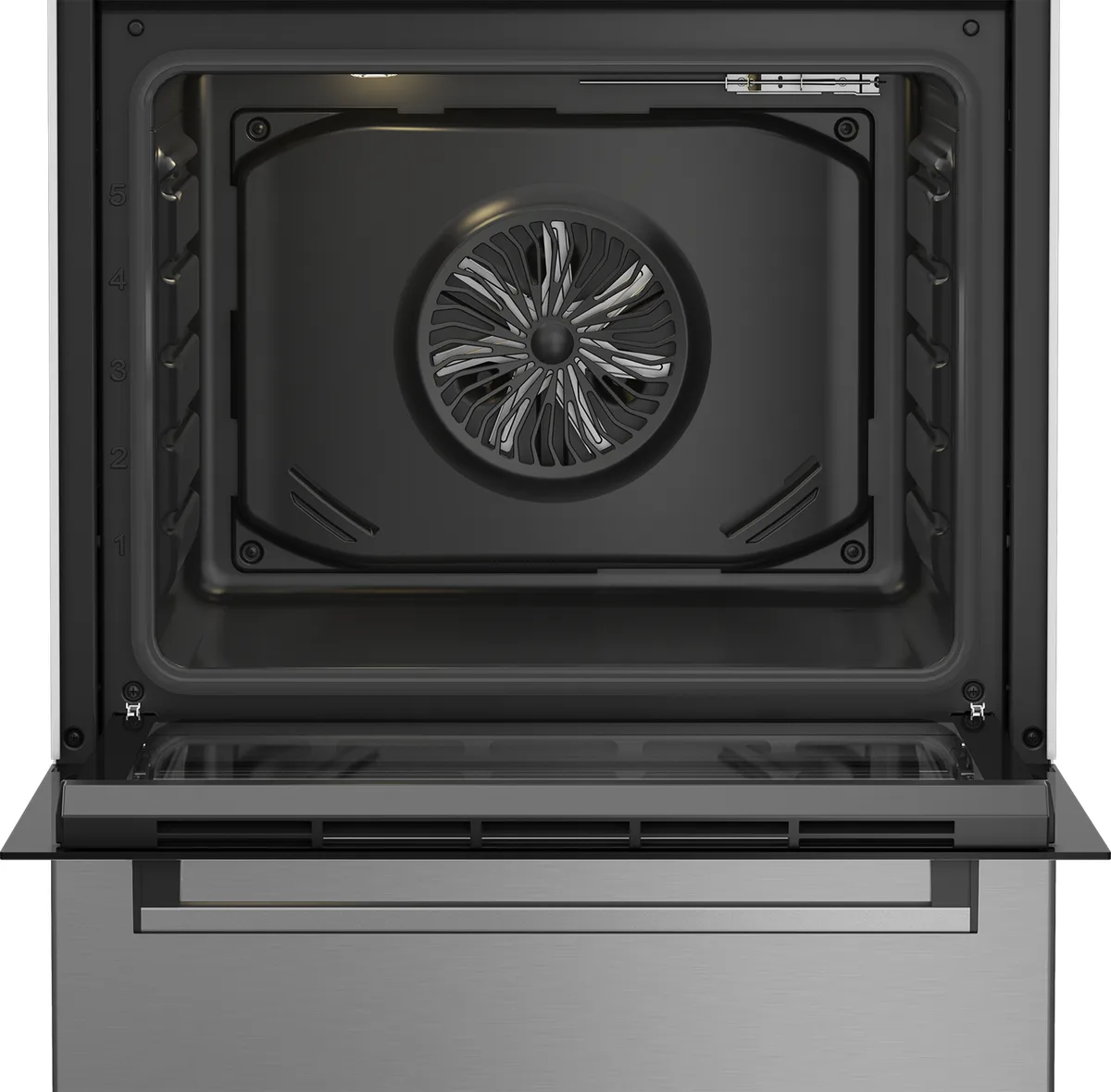 Електрична плита Beko склокерамічна 60х85х60 см нержавіюча сталь 4 конфорки 66 л