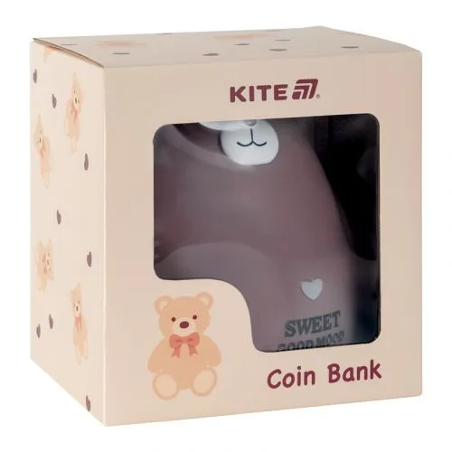 Копилка Kite Brown Bear для детей вместительная игрушка для накопления денег