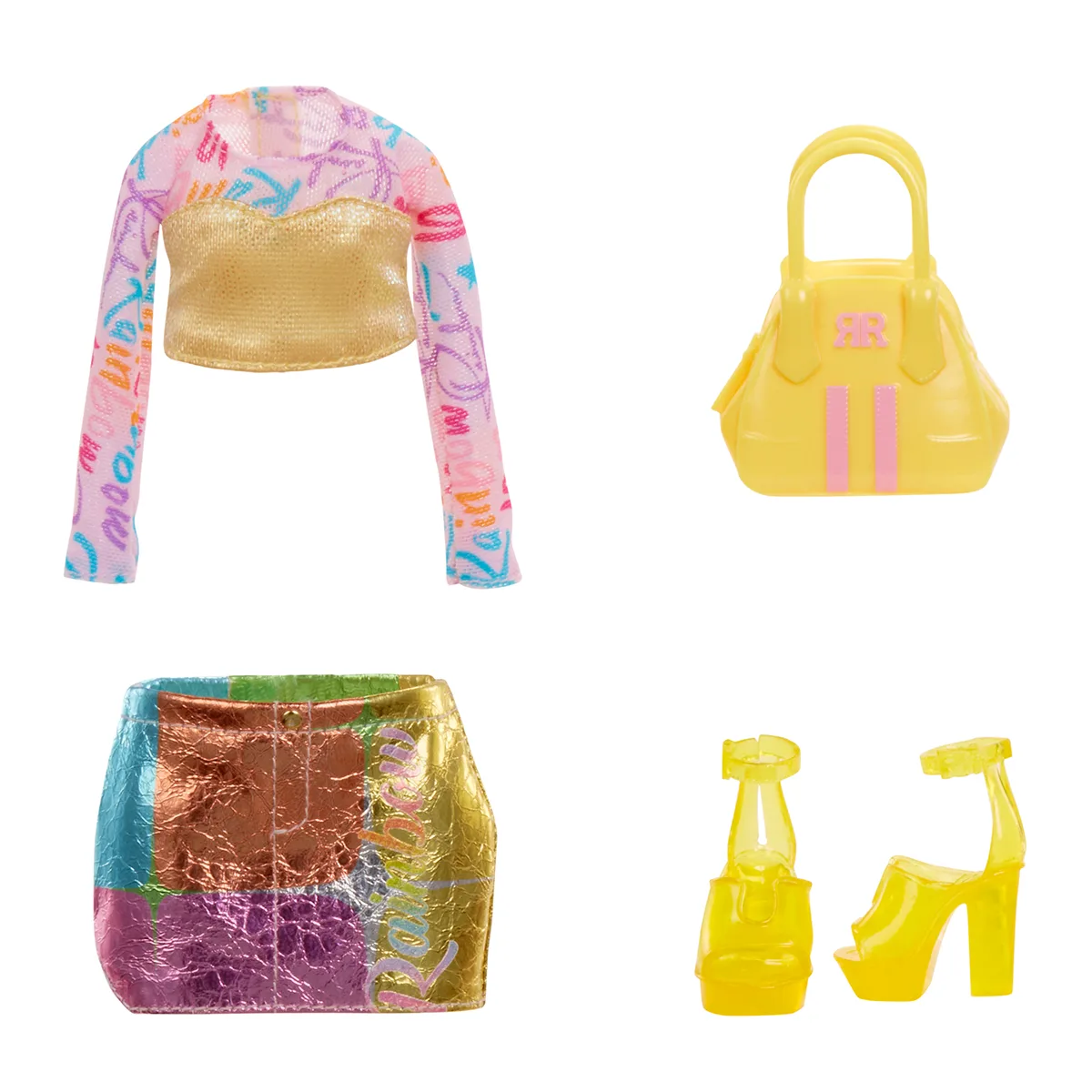 Лялька Rainbow High My Fashion Style комбіновані матеріали 27 см жовта