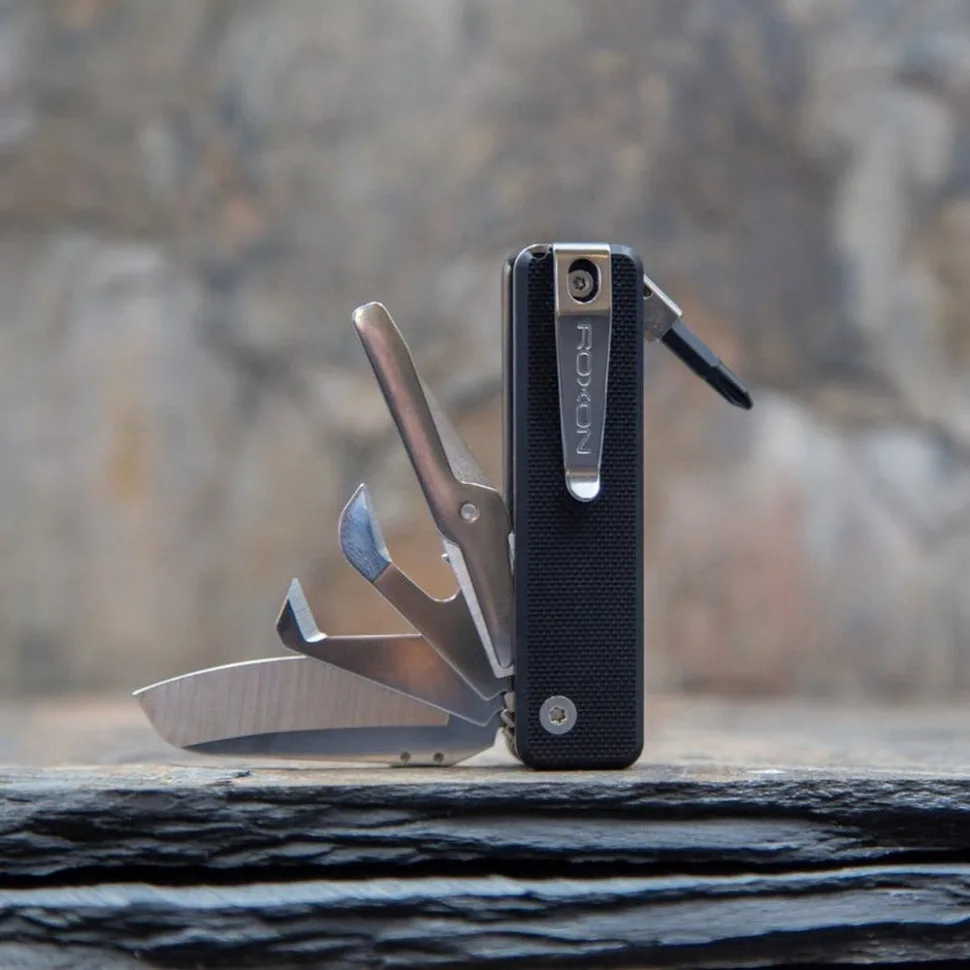 Мультитул Roxon 8 функцій 101х21х21 мм чорний ABS-пластик G10