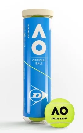 М'ячі для тенісу Dunlop гума фетр 4 balls жовті