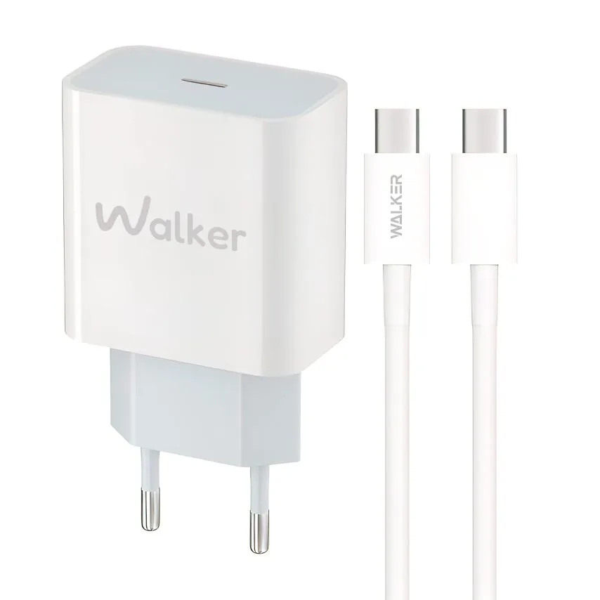 Мережевий зарядний пристрій WALKER TPE 1м 20W Білий