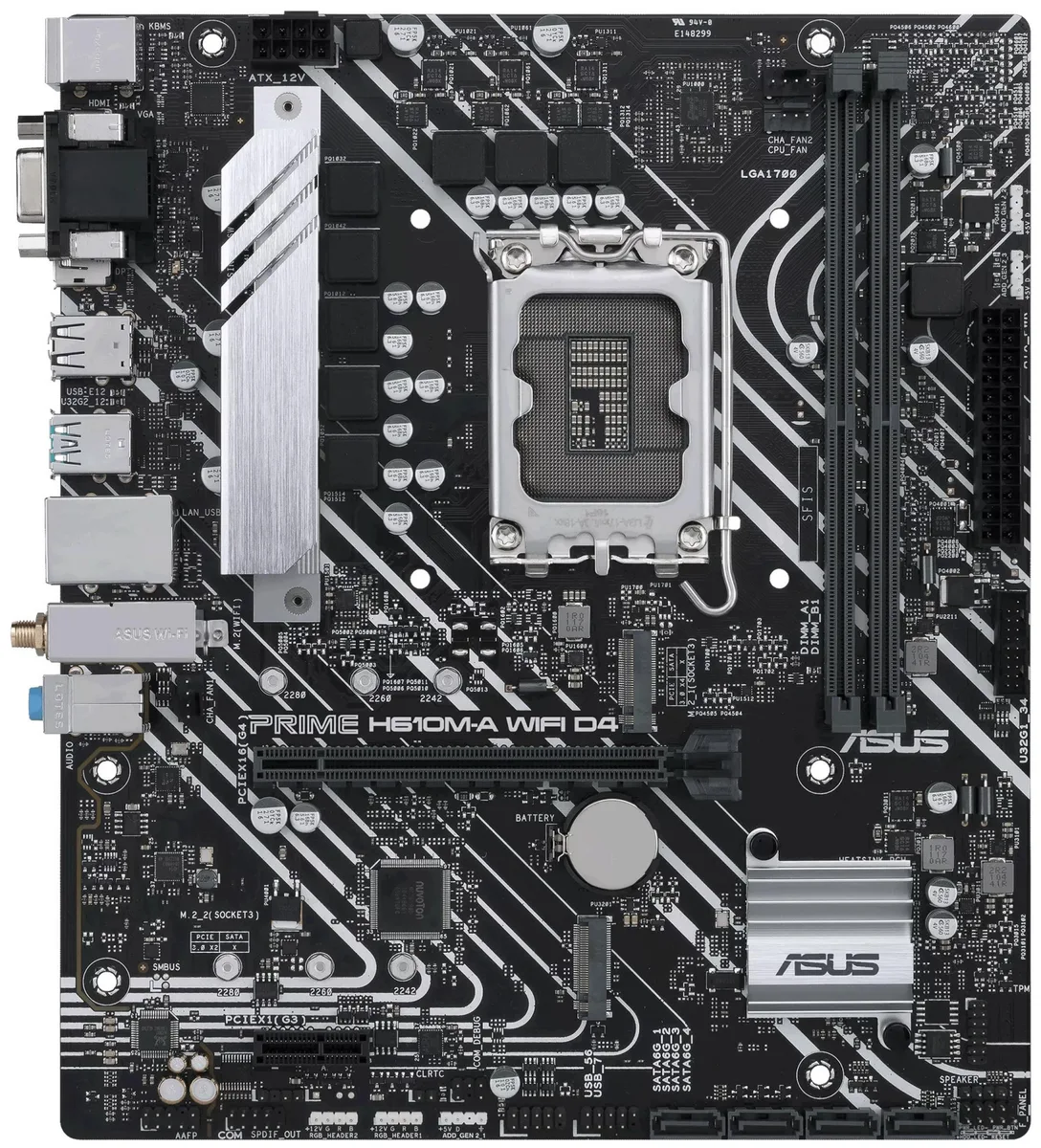 Материнcька плата ASUS PRIME H610M-A WIFI D4 s1700 H610 2xDDR4 M.2 HDMI D-Sub DP Wi-Fi BT mATX