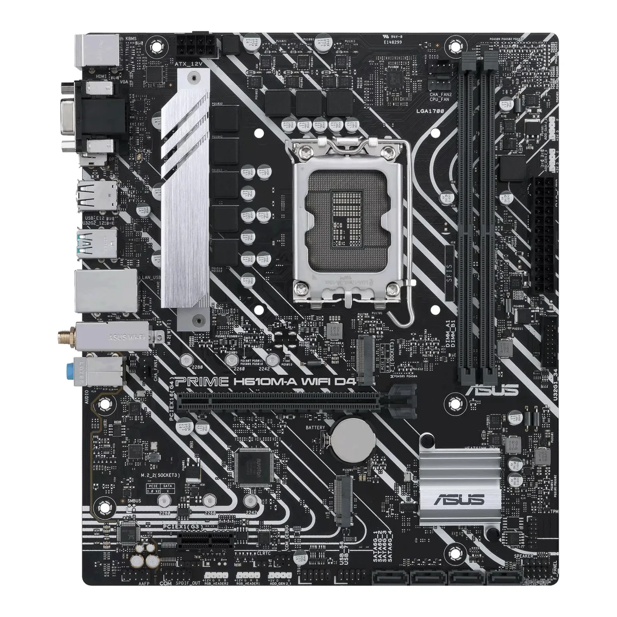 Материнcька плата ASUS PRIME H610M-A WIFI D4 s1700 H610 2xDDR4 M.2 HDMI D-Sub DP Wi-Fi BT mATX