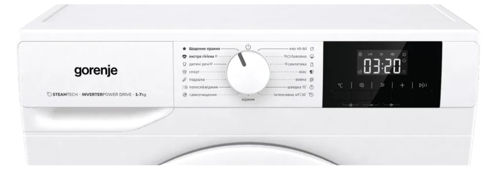 Пральна машина автоматична Gorenje 7 кг Нержавіюча сталь 59,5х84,5х43,5 см Білий