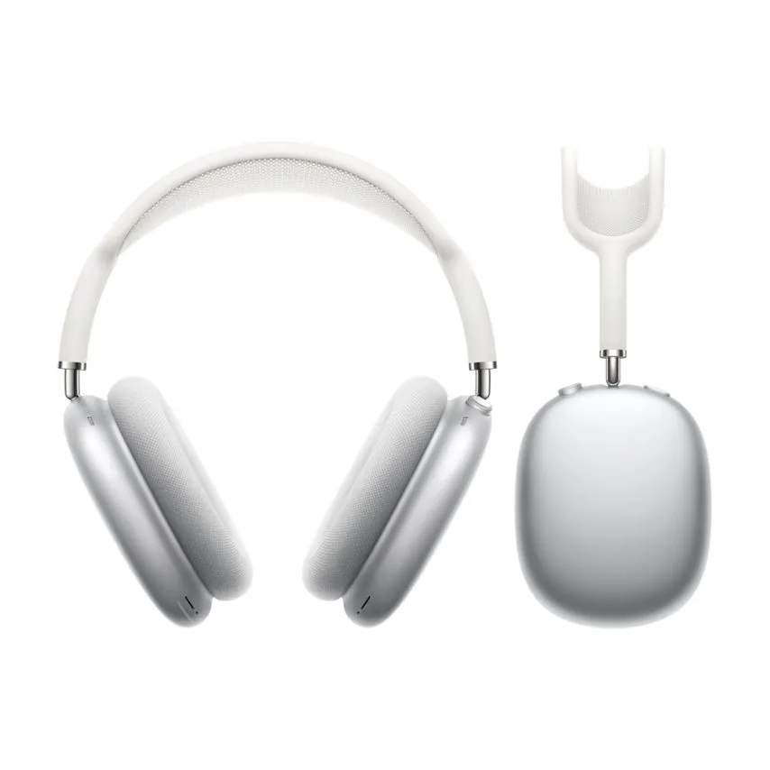 Наушники Bluetooth накладные из кожзама серебристые